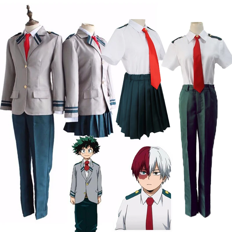 

Anime Boku no Hero Academia Midoriya Izuku Bakugou Katsuki OCHACO URARAKA Cosplay Costume Academ School Uniform suit