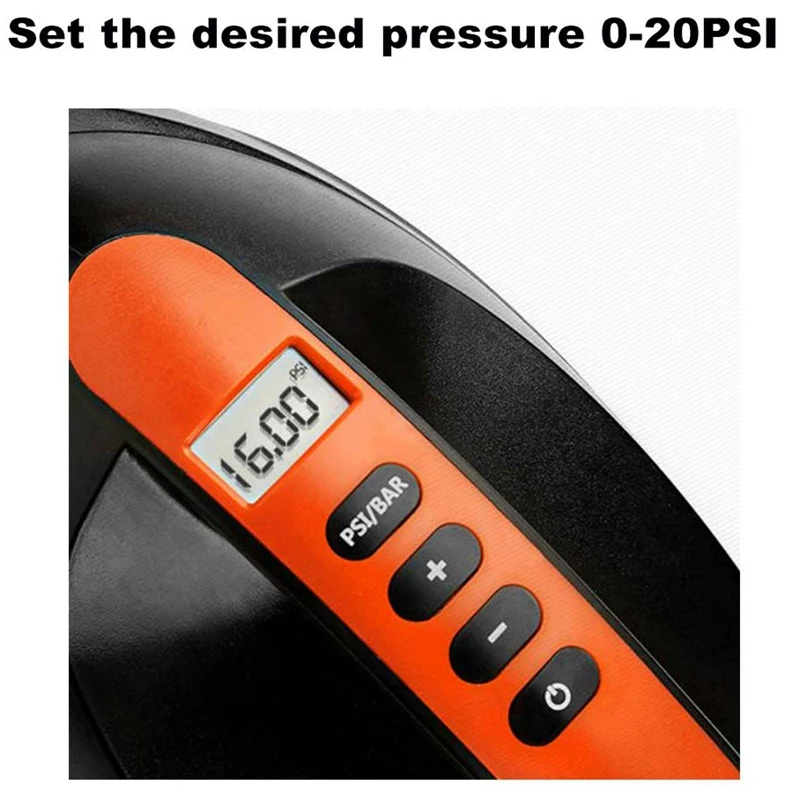 20 Psi Electric Air Pump Pressure Intelligent High Speed Dual Stage For Boat Airbed