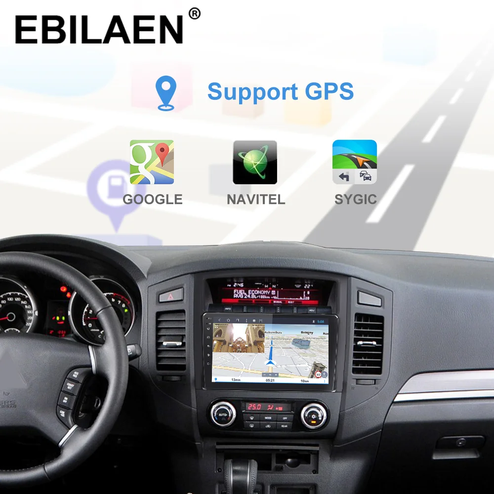 EBILAEN автомобильный Кассетный DVD мультимедийный плеер для Mitsubishi PAJERO 4 2din Android 9 радио gps навигация V97 V93 задняя камера