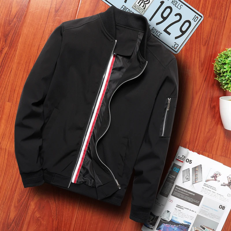 Low Price 2019 Mens Jackets Spring Autumn Casual Coats Bomber Jacket Slim Fashion Male Outwear Mens Brand Clothing 6XL