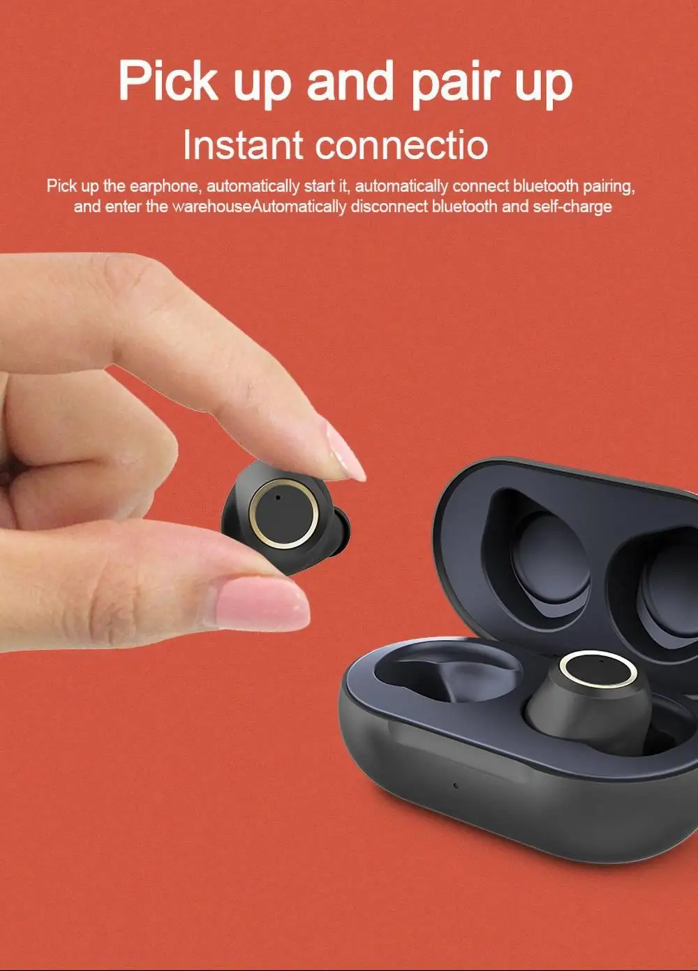 Makibes Wireless Bluetooth Headphones, Qualcomm aptX Stereo Sound Touch Control 26H Playtime Built-in Mic Sport in Ear Earphones_5