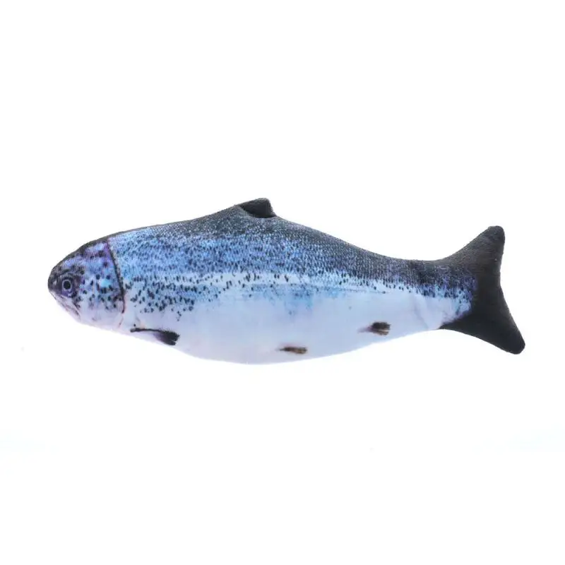 Salmon Игрушка для домашних животных, электрическая usb зарядка, имитация рыбы, игрушки для кошек, имитация формы рыбы, животное, кошка, фланелевая игрушка для игр, форма рыбы, подушка, игрушка - Цвет: Salmon