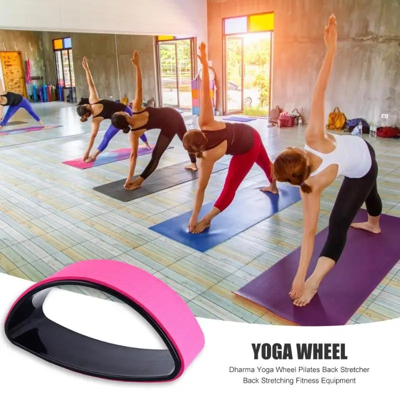 

ABS TPE Pilates Yoga Half Round Wheel Back Stretcher Dharma Wheels Shoulder Backward Bend Stretching Fitness Accessories