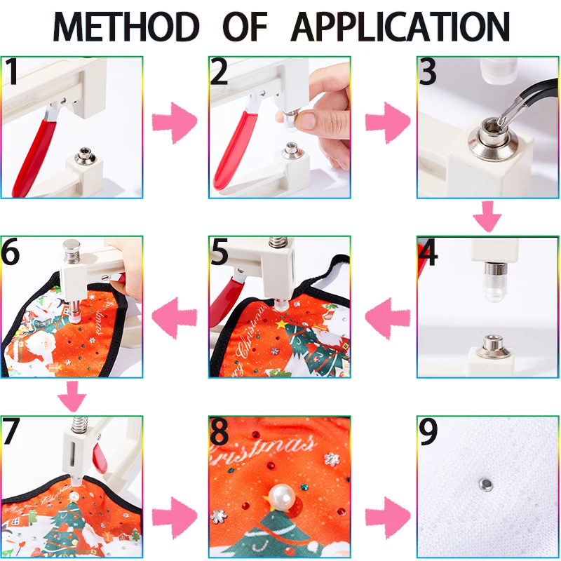 Pearl Machine And Hand Press Bead Machine pearls Tool/ Manual Pearl Rivet For Clothes/Bags/Skirt Setting DIY Accessories