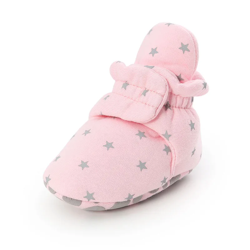 Новорожденных мальчиков и девочек детские носки обувь звезда малыша первая обувь для ходьбы, ботинки зимние хлопковые мягкие Нескользящие теплые детские ботинки - Цвет: Model 10