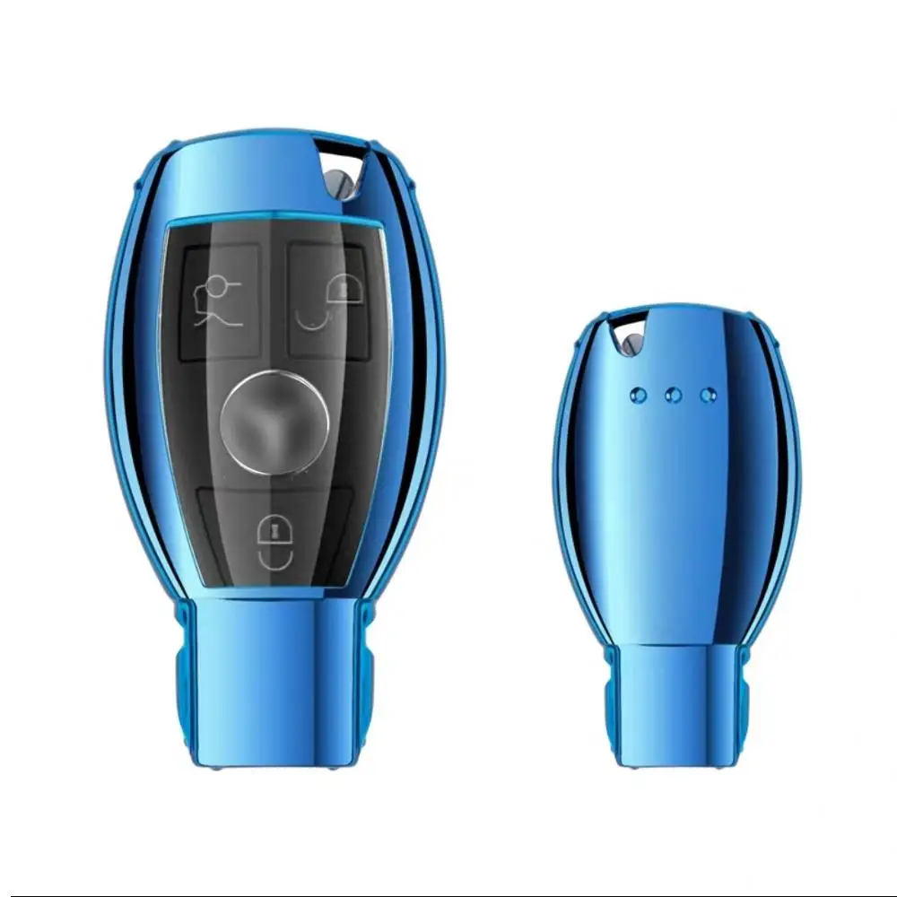 

New Car styling soft TPU Car Key Cover Case Shell For Mercedes Benz C Class W205 GLC GLA Car Accessories Protective key bag