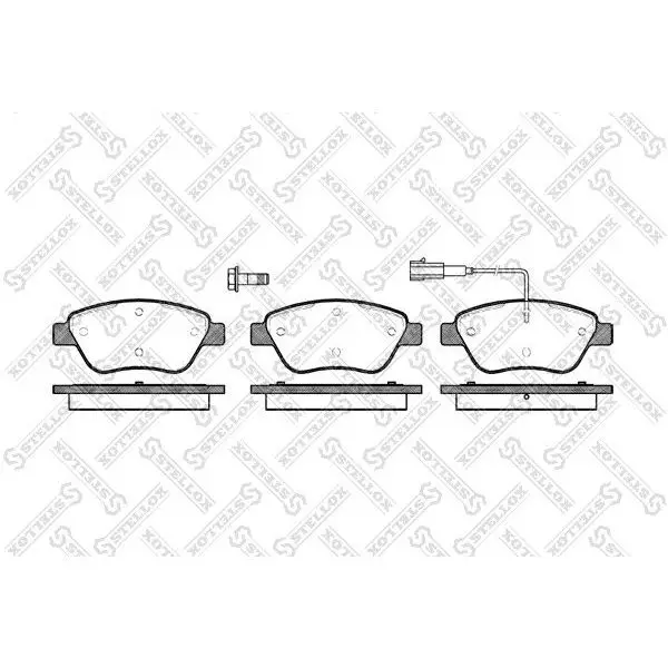Колодки дисковые п.\ Fiat Stilo 1.2i/1.6i 01 STELLOX 869 001-SX