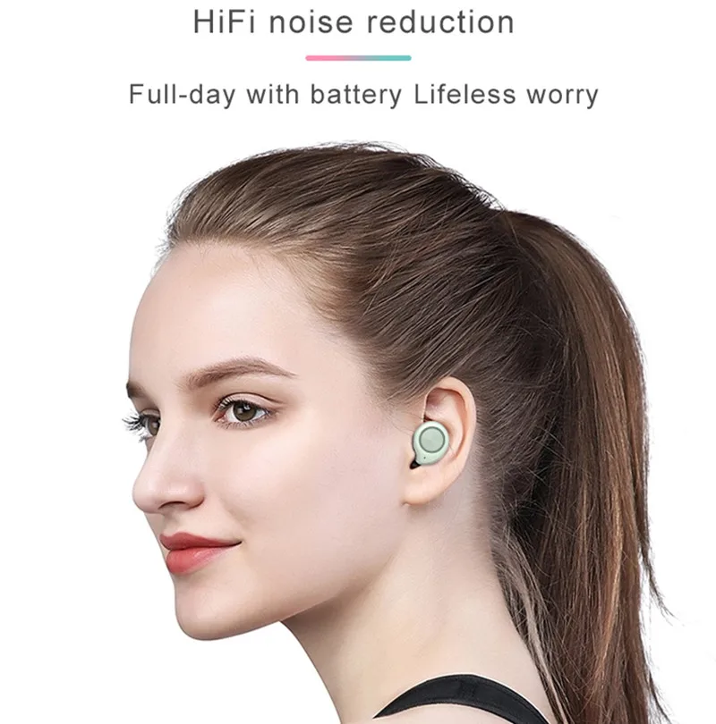 

TW60 TWS wireless Headphones Waterproof earbuds Noise Reduction Earpieces For Xiaomi iPhone Support siri call Bluetooth earphone