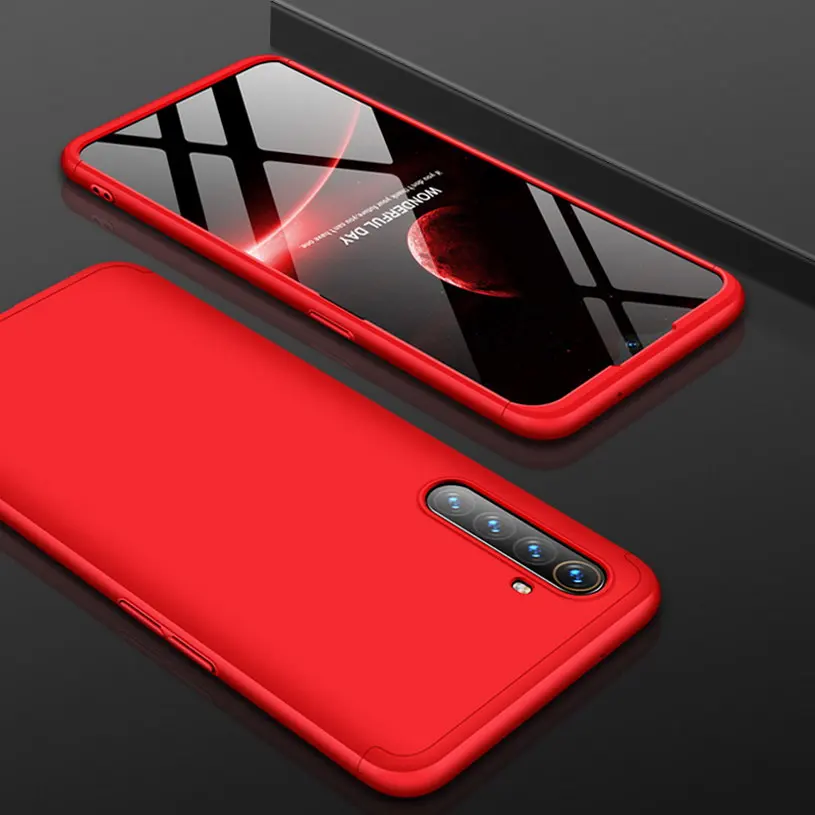 3-in-1 full Protective Case For OPPO Realme XT X2 K5 Case Full Back Cover For OPPO A9 A5 Realme X2 Pro Hard Phone case - Цвет: Red