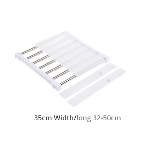 02 Home storage holder paste type adjustable partition for Wardrobe Cabinet partition shelf dormitory nail-free layered rack - Color: 02