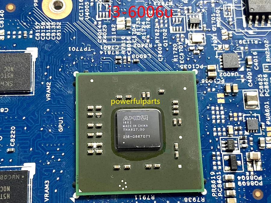 100% working for Dell latitude 3480 3580 motherboard 0C6H2V CN-0C6H2V 16852-1 with i3-6006 cpu + graphic tested ok cheap motherboard for pc