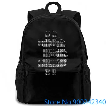 

BITCOIN Print Mens New Unisex women men backpack laptop travel school adult student