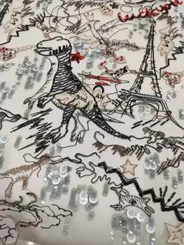 

Best Selling African nigerian sequins Lace JIANXI.C-566808 french embroidery Lace fabric for party dress