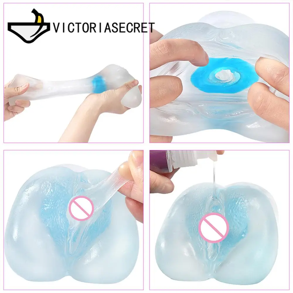Soft Transparent silicone Sex Doll Male Masturbator 3D vagina for men realistic Pussy licking Adult Sex Toys Masturbating device
