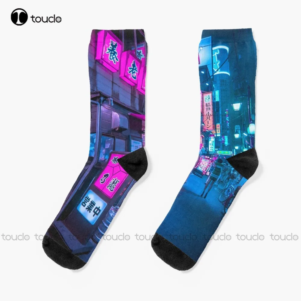 

Small Streets Of Shinjuku Omoide Yokocho Tokyo Area Socks Black Baseball Socks Personalized Custom Unisex Adult Teen Youth Socks