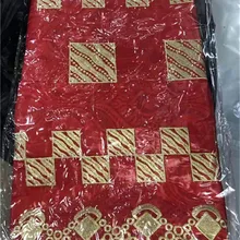 Самый популярный Базен riche getzner Последняя французская кружевная ткань красный хлопковый умывальник riche bazin brode getzner 5+ 2 ярдов/партия