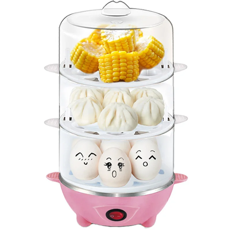 

Manufacturers Wholesale Multi-functional Three Layer Egg Boiler Automatic Power-off Household Large Capacity Gift Customization
