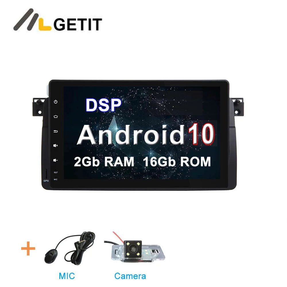 Android 10,0 автомобильный DVD gps стерео Мультимедиа Радио для BMW E46 M3 с WiFi BT навигацией - Цвет: 2G CAMERA-DSP