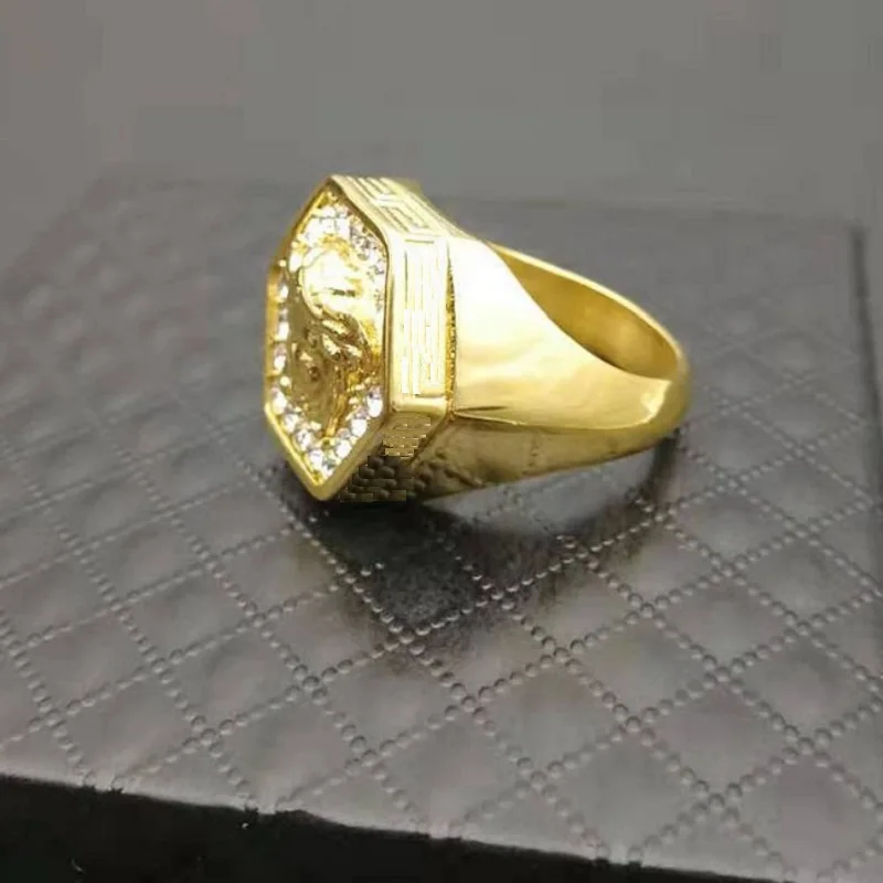 Male Hip Hop Gorgon Monster 316L Stainless Steel Ring Horror Viper Medusa | Украшения и аксессуары