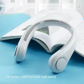 

Wearable Lazy Sports Halter Fan Mini Hanging Neck Fan USB Rechargeable Cover Halter Sports Fan Air Cooler Outdoor