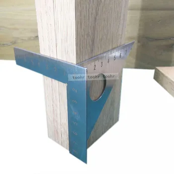 

multifunctional woodworking ruler Square Layout Miter Triangle ruler 90 Degree 45 Degree Woodworking scriber Measuring Gauge