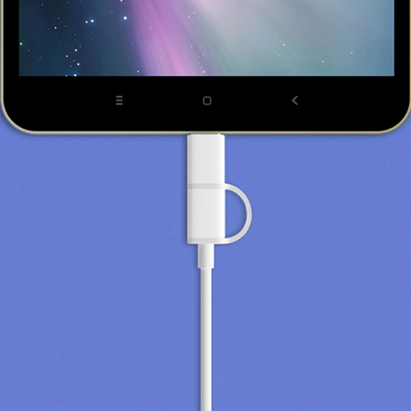 Оригинальный кабель Micro USB Xiaomi 2 в 1 для быстрой зарядки и синхронизации данных Type C