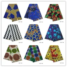 Latest Ankara Wax Fabric Guaranteed Real Wax 6yard/lot High Quality African Fabric Print For Sewing Dress 1307