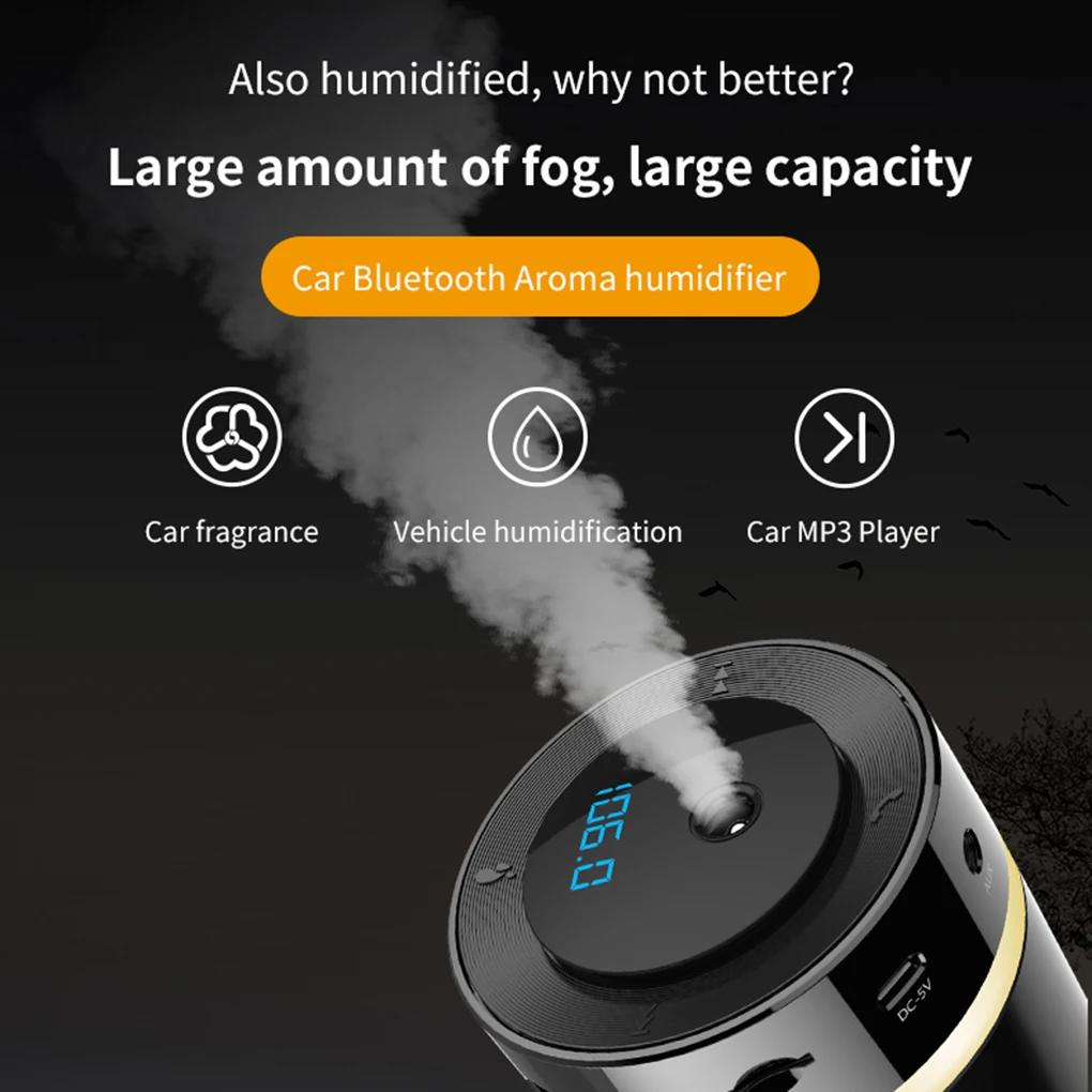 Автомобильный диффузор увлажнители воздуха беспроводной Bluetooth MP3 Смарт Ароматерапия очиститель воздуха Поддержка U диск