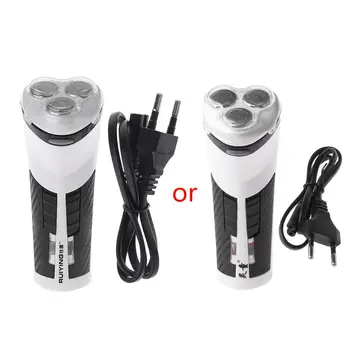

3D Rotary Cordless Rechargeable Men Electric Shaver Razor Beard With Flashlight