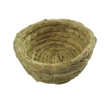 

Bird's nest of straw crafts crafts bird nest artificial weaving for the parrot macaw African Grays