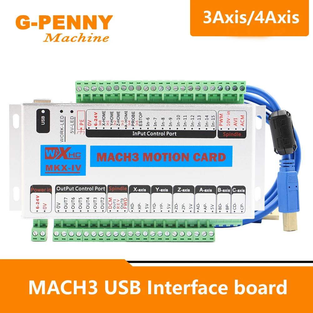 USB CNC MACH3 4 осевой контроллер с ЧПУ интерфейс плата управления карты Высокая частота 2000 кГц шаговый двигатель серводвигатель секционная плата