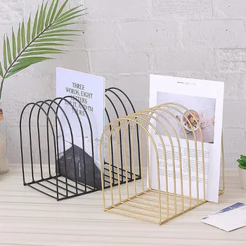 

File Organizer Wrought Iron Book Stand Storage Folding Stationery Student Dome Memento Organization Holder