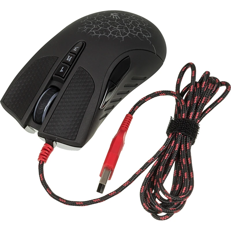 Мышь A4 Bloody AL9 Blazing черный лазерная(8200dpi) USB2.0 игровая(8but