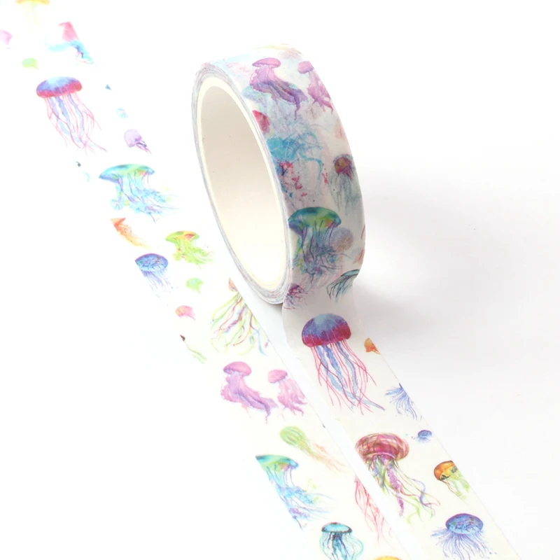 Cinta Washi colorida para decoración, Cinta Adhesiva bonita para álbum de recortes, papelería japonesa