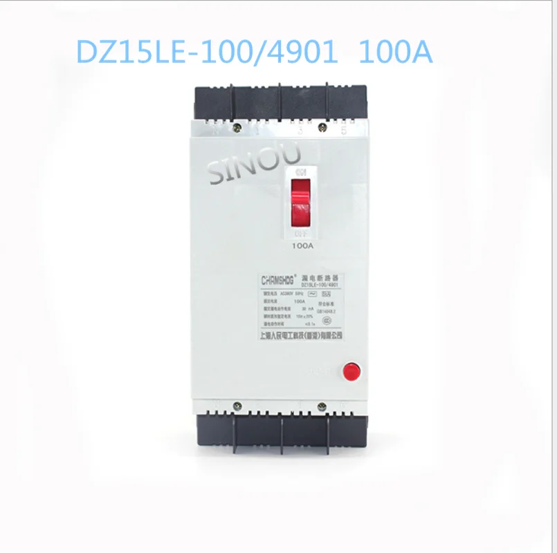 

Molded case leakage circuit breaker three-phase four wire leakage protection switch dz15le-100 / 4901 100A