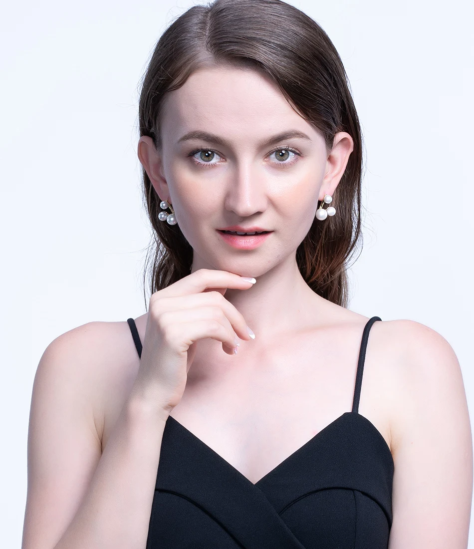 ORSA JEWELS, S925 серьги-гвоздики из искусственного жемчуга, новейшие серьги из стерлингового серебра с жемчугом, вечерние женские изысканные ювелирные изделия, SE211