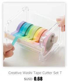 Cute Transparent Mini Loose-leaf Notebook Creative Portable Pocket Hand Book 3 Ring Binder Kawaii School Supplies Stationery