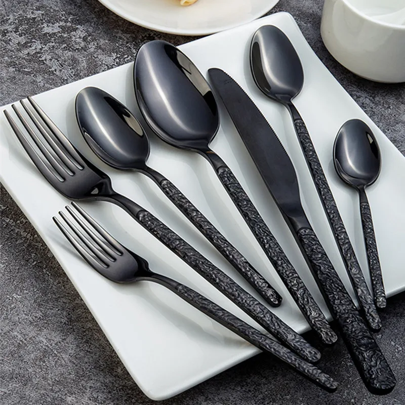 Stainless steel Western Cutlery set Knife Fork Spoon Dinner Set Dessert Dinnerware Western Steak Knife Tableware