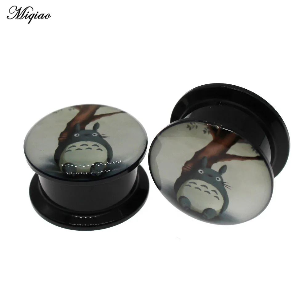 

Miqiao 2pcs Hot Sale Cute Panda Acrylic Ear Expander Ear Gauge Plug 6mm -25mm Body Piercing Jewelry
