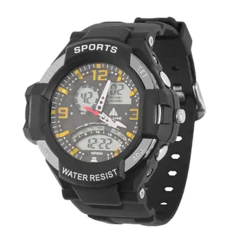 

New Fashion Man Digital Sport Date Alarm Outdoor Men Rubber Wrist Watch New