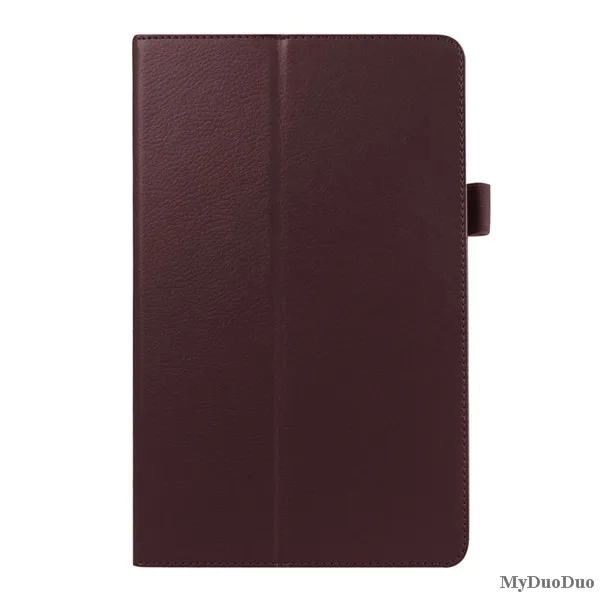 Tablet Case For Samsung Galaxy Tab E 9.6" T560 SM-T561 Cover Flip Stand Litchi Pattern PU Leather Case Protective Shell+Film+Pen - Цвет: brown