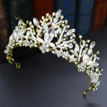 Корейский стиль ручной работы бисерный браслет невесты головной убор невесты корона заколка для волос Изысканная славная Корона