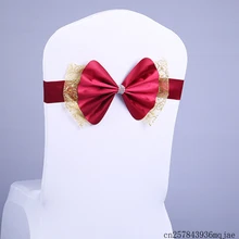 100 шт узел стул пояса стул лук узел ткань для дома Свадебные украшения многоцветные