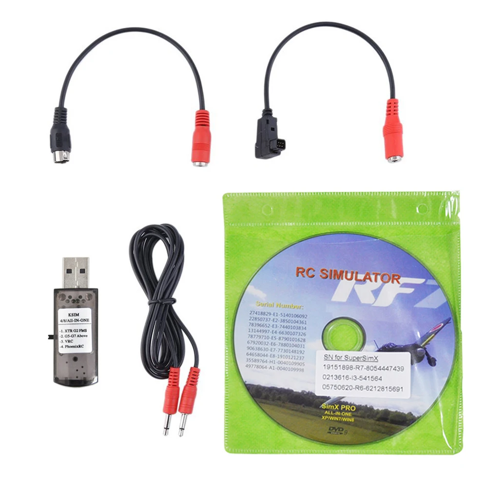 

22 In 1 RC Simulator Spared Accessories USB Drone Hobby With Cable Easy Install Practical Toy For RealFlight G7