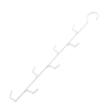 

Multi-Function Space Saving Hangers Organizer Wrought Iron Bag Storage Rack Multi-Layer Scarf Tie Rack Clothes Hanger - White