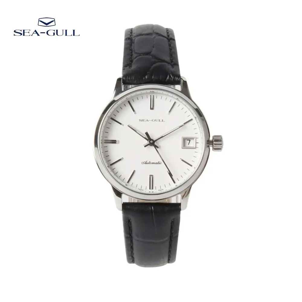 

Seagull Genuine Leather Band ST2130 Movement 3 Hands Exhibition Back Automatic Women's Watch Sea-gull D101L Elegant Watches