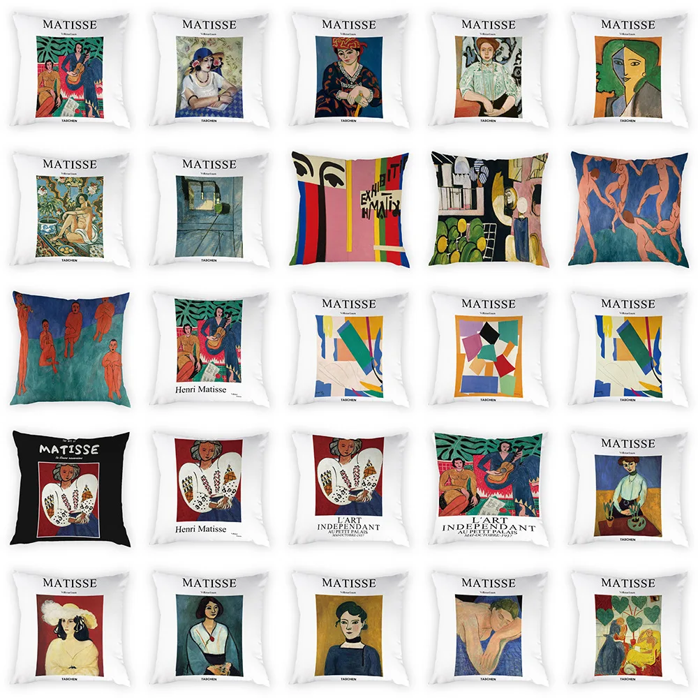 

Cushion Cover 45x45cm Abstract Painting Portrait Woman Bedroom Sofa Living Room Decor Peach Skin Pillow Case