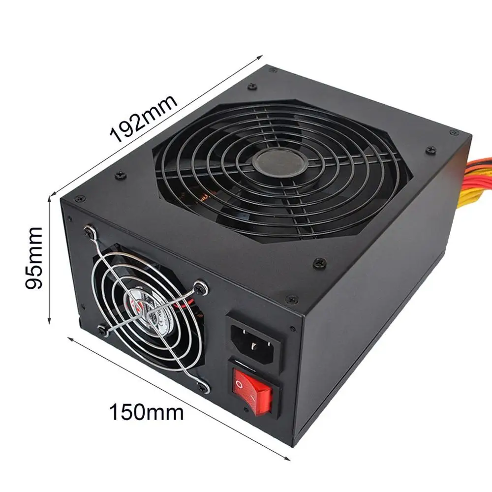 2800W Mining Power Supply Support 12/13GPU PFC Active High Efficiency Computer Power Supply For Eth Rig Ethereum Bitcoin Miner