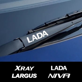 

4pcs Car Windshield Wiper Stickers For Lada LARGUS Fl NIVA Bronto Xray Narxi Auto Accessories Vinyl Film Reflective Decals