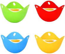 

4pcs Egg Poacher, Mini Silicone Egg Poaching Cups Egg Cooker, For Microwave, Egg Poacher Pan, Egg Cookware, Stovetop, BPA Free,